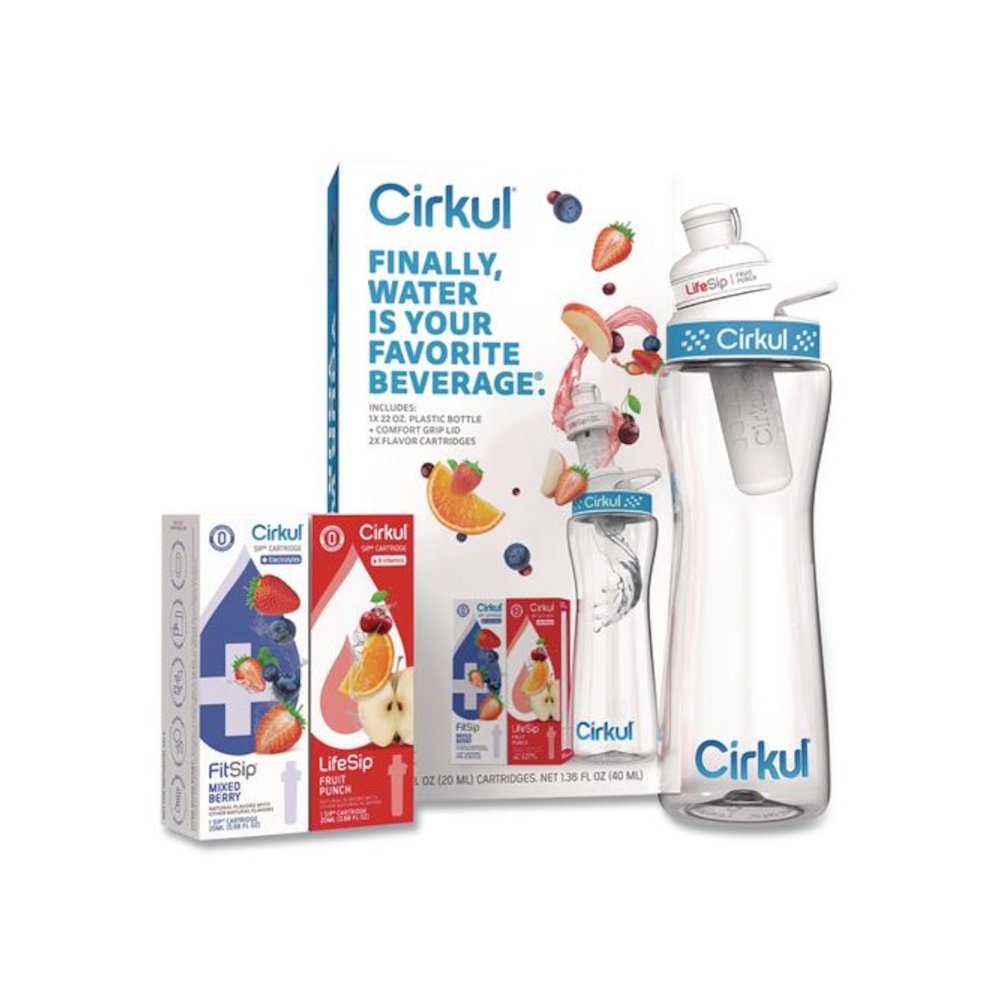 Flavor Water Bottle Kit, 22 oz, Clear. Picture 1