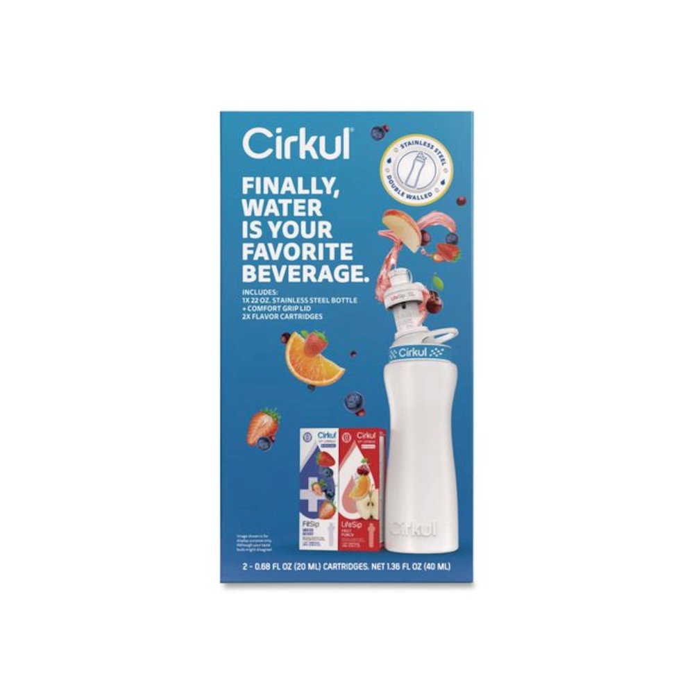 Flavor Water Bottle Kit, 22 oz, White. Picture 7