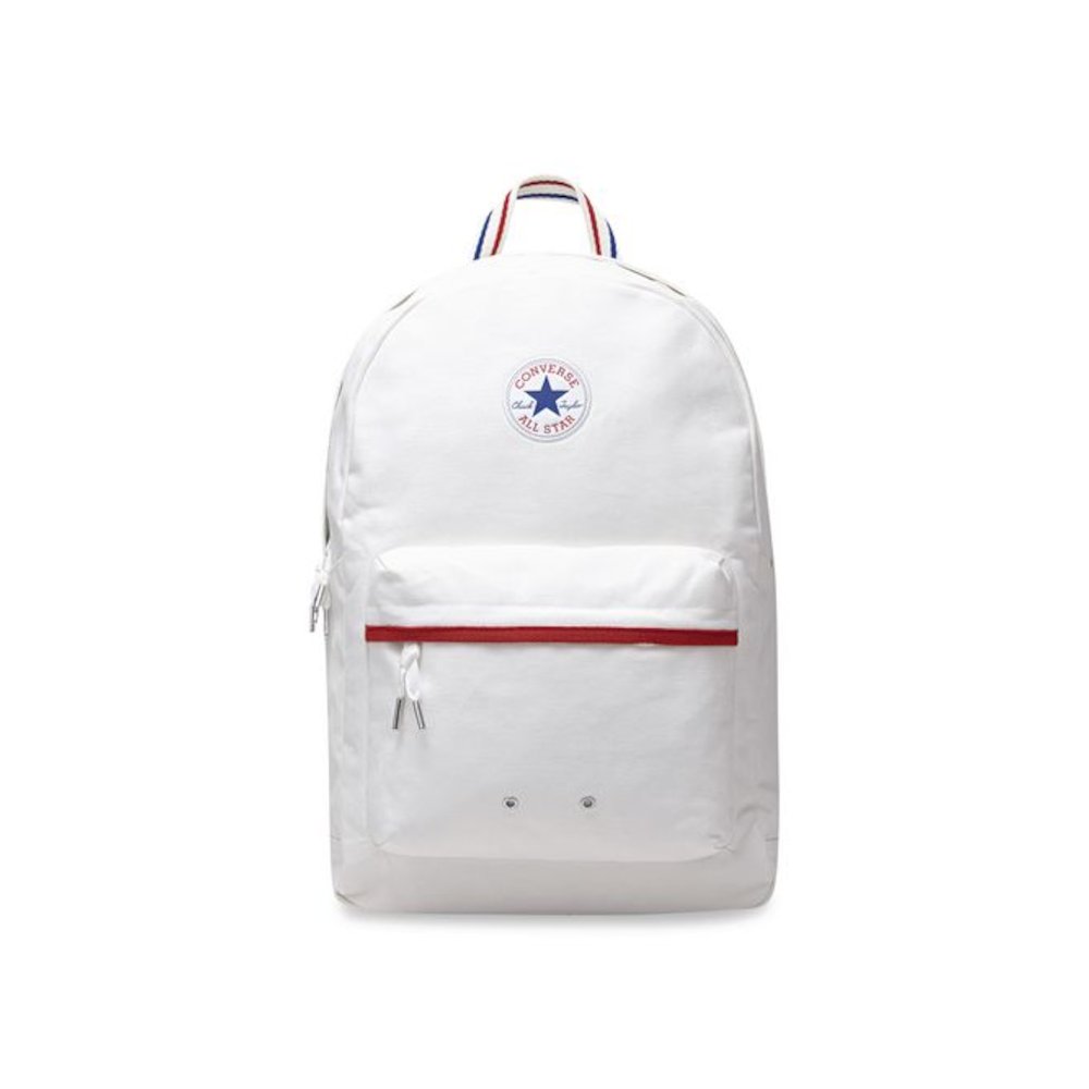Chuck Canvas Backpack, Fits Devices Up to 16.9", 12 x 5.5 x 18, White. Picture 1