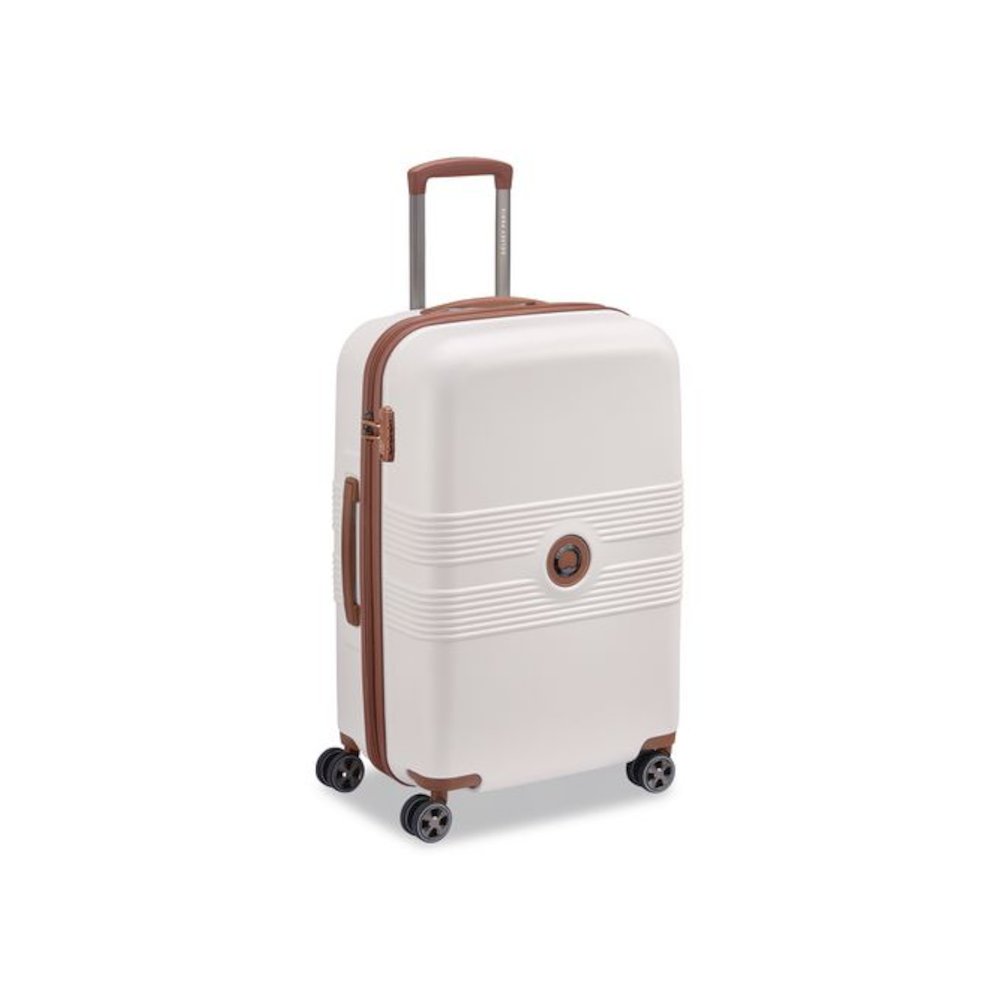 Flanerie 20" Hardside Carry-On Suitcase, 13.75 x 9.25 x 21.25, Champagne. Picture 2