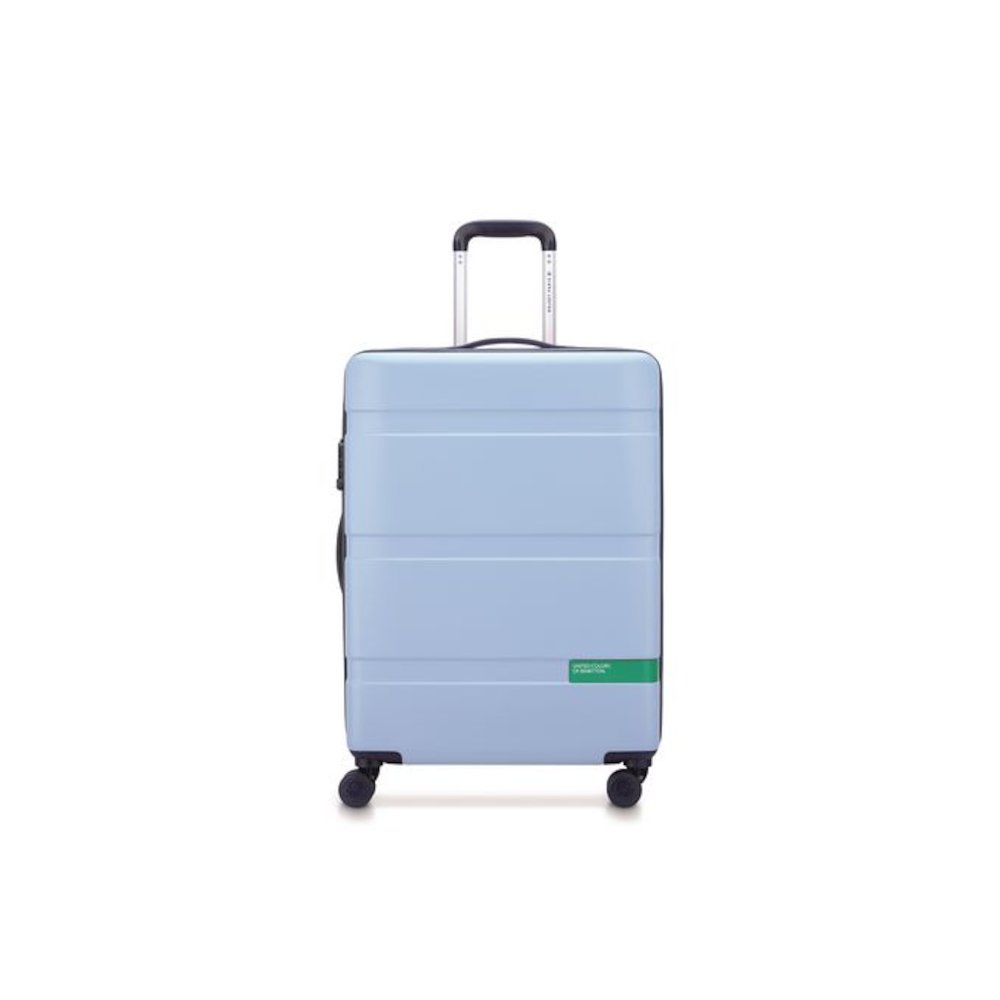 United Colors of Benetton x DELSEY PARIS NOW! 23" Hardside Spinner, 18 x 11 x 26, Light Blue. Picture 1