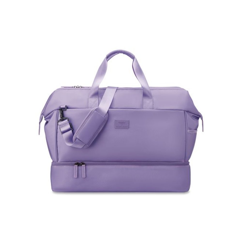 Florence by Mills x DELSEY PARIS Chillout Weekender Bag, 10 x 22.5 x 14.5, Lavender. Picture 1