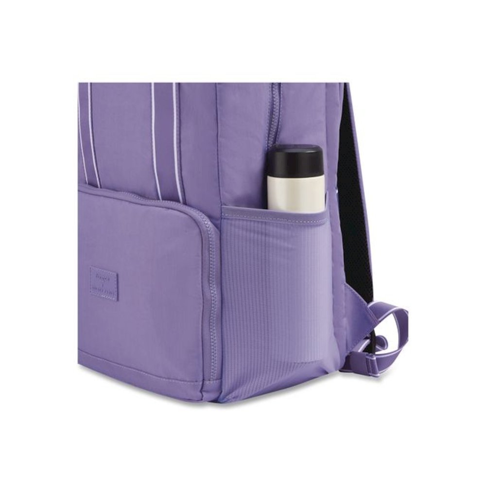 Florence by Mills Carefree Carry Laptop Backpack, Fits Devices Up to 16.9", 12.5 x 7.25 x 17.5, Lavender. Picture 4