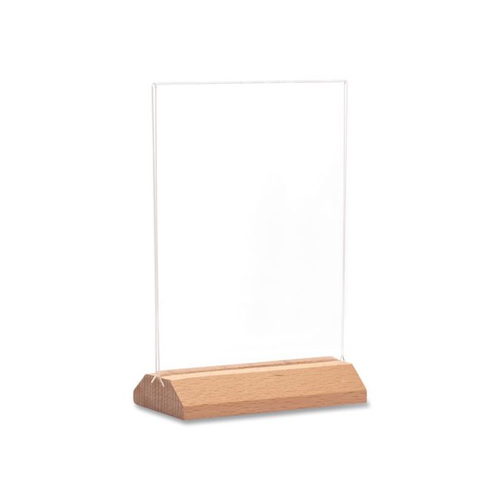 Acrylic Sign Holder with Wood Base, 5 x 7 Insert. Picture 4