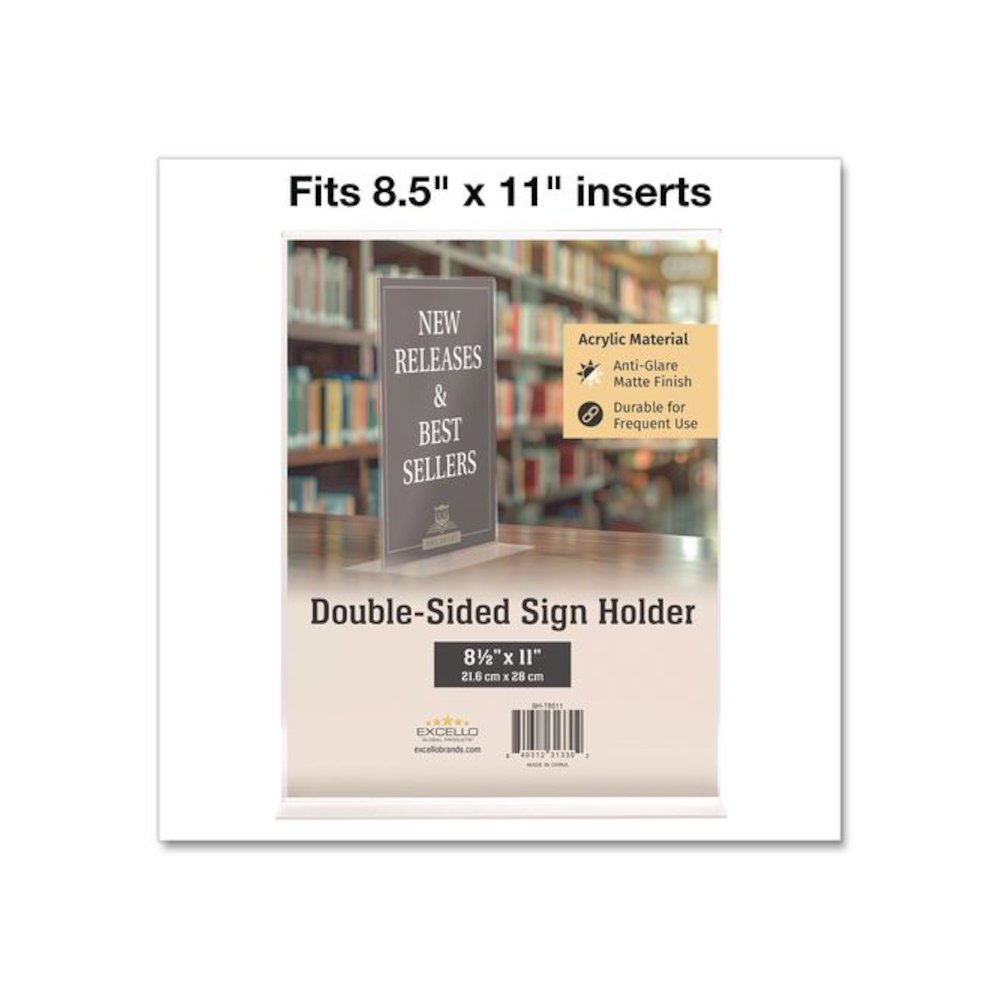 Double-Sided Sign Holder, 8.5 x 11 Insert. Picture 2