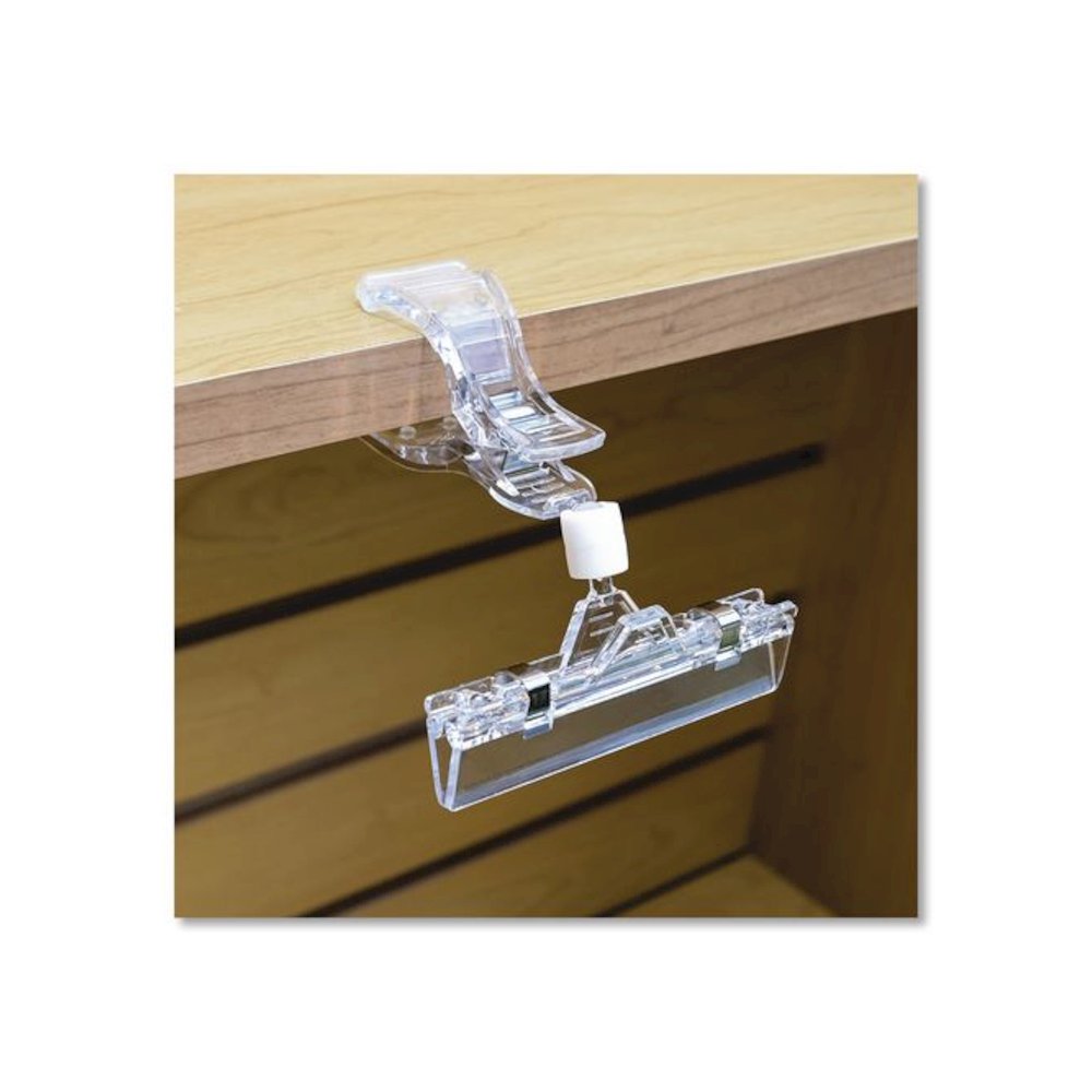 Sign Holder Clips, Clear, 10/Pack. Picture 2