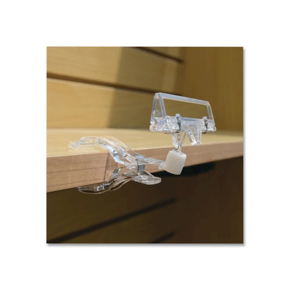 Sign Holder Clips, Clear, 10/Pack. Picture 3
