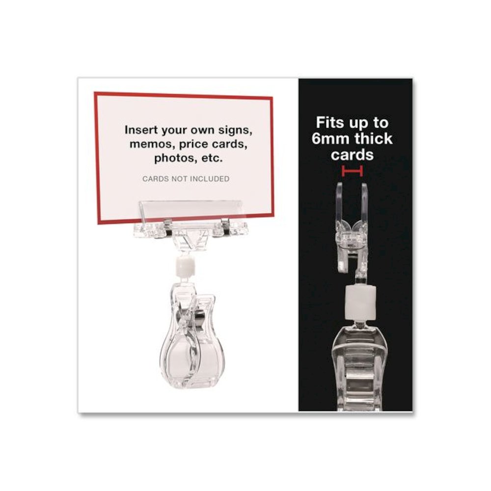 Sign Holder Clips, Clear, 10/Pack. Picture 4