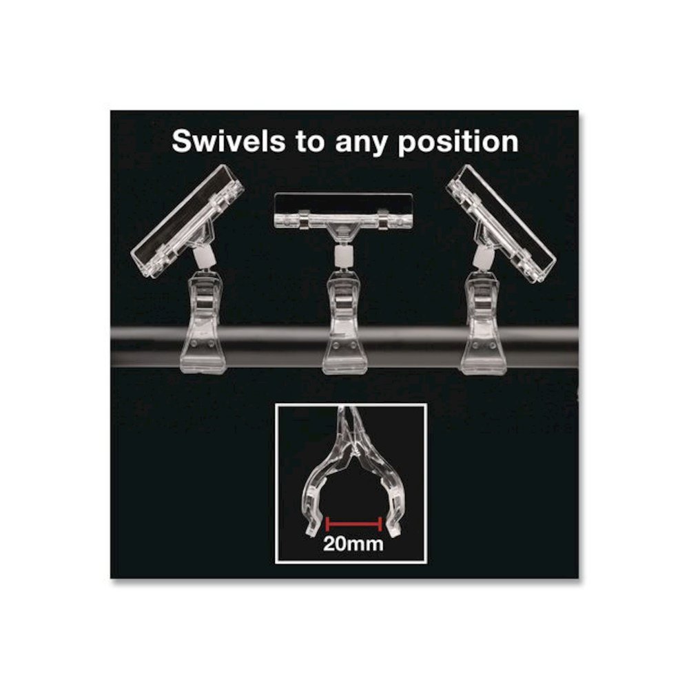 Sign Holder Clips, Clear, 10/Pack. Picture 5