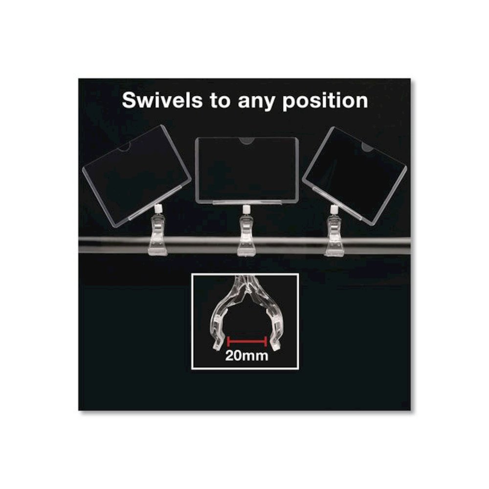 Swivel Clip Signs, Clear, 3/Pack. Picture 5