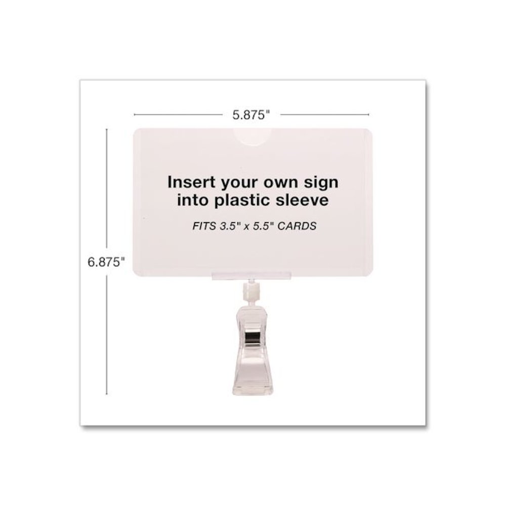 Swivel Clip Signs, Clear, 3/Pack. Picture 6