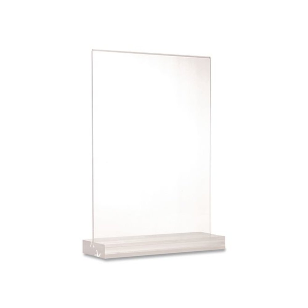 Acrylic Sign Holder with Dual Function Base, 5 x 7 Insert. Picture 1