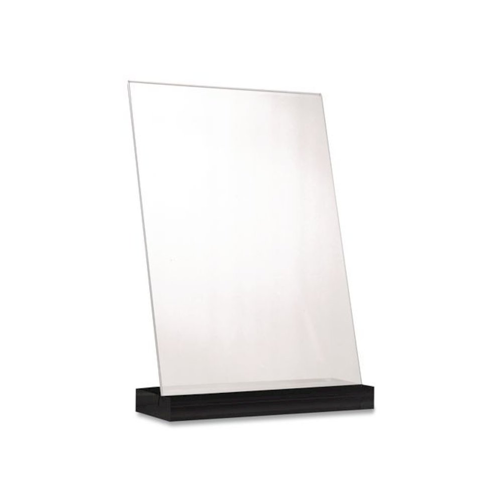 Acrylic Sign Holder with Black Angled Base, 5 x 7 Insert. Picture 1