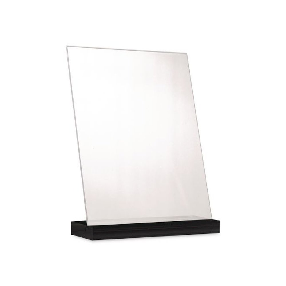 Acrylic Sign Holder with Black Angled Base, 8.5 x 11 Insert. Picture 1