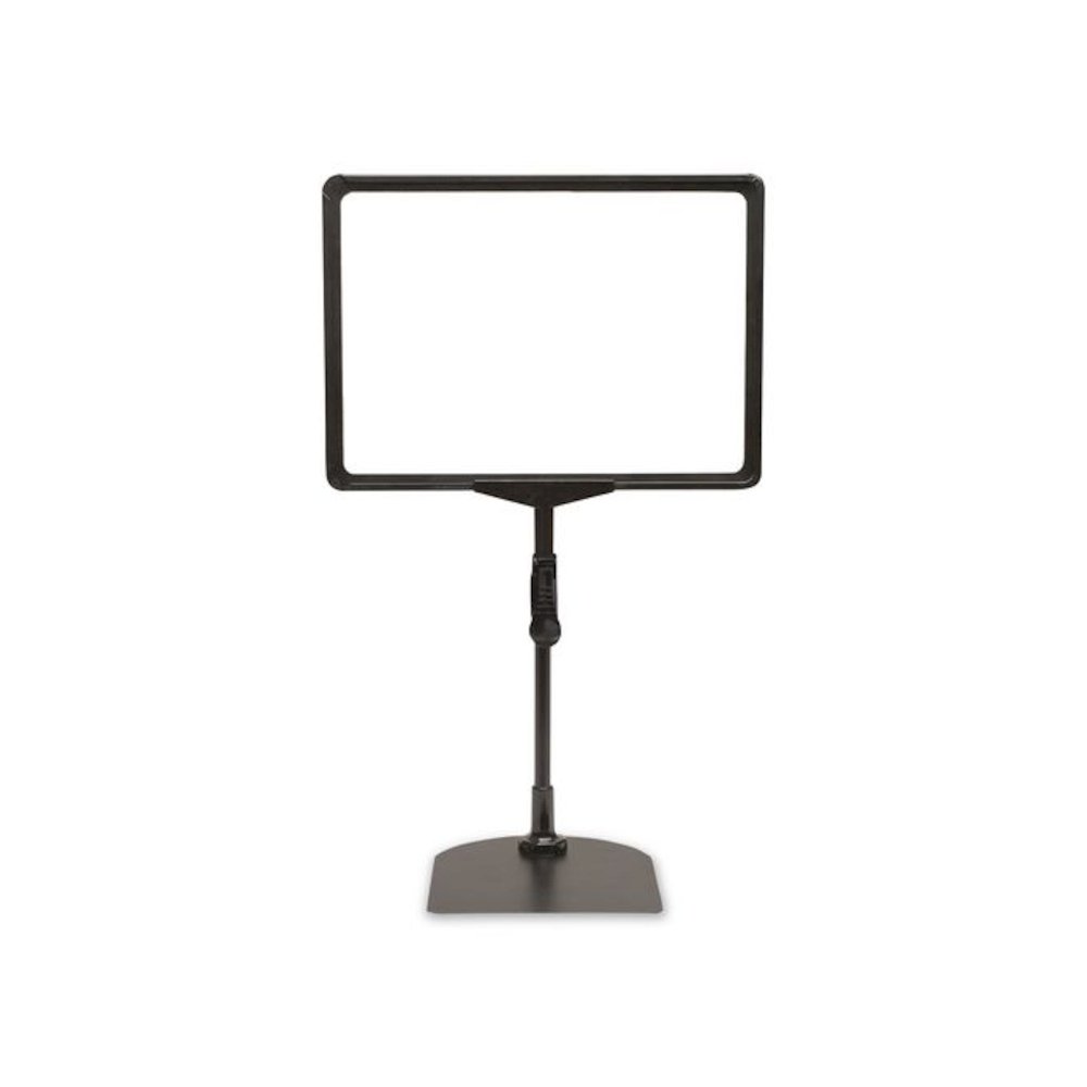 Adjustable Tabletop Pedestal Sign, 8.5 x 11 Insert, Black. Picture 6