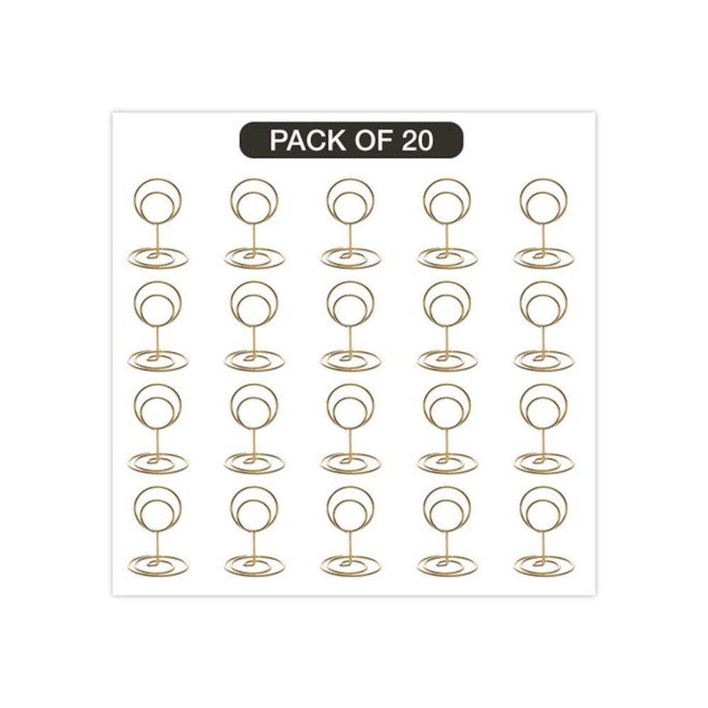 Decorative Wire Card Holders, Gold Frame, 20/Pack. Picture 2