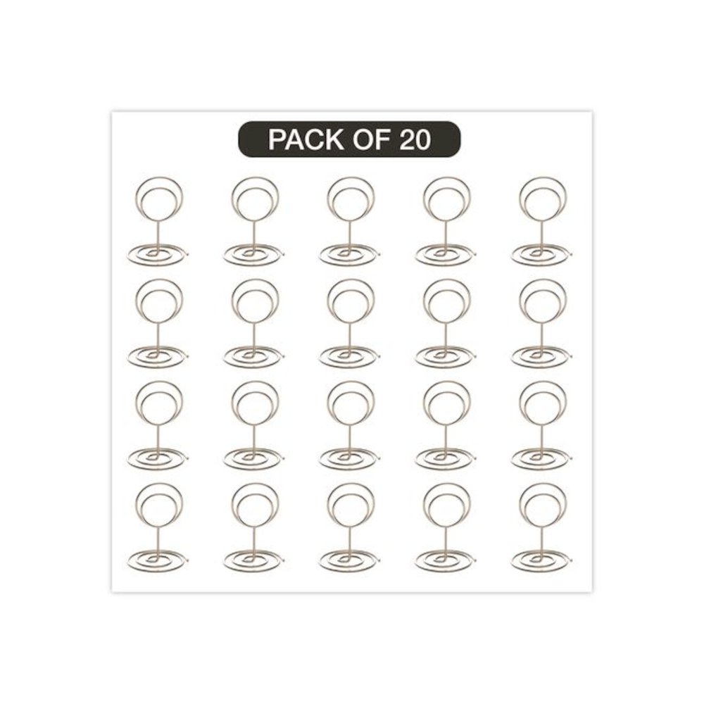 Decorative Wire Card Holders, Silver Frame, 20/Pack. Picture 2