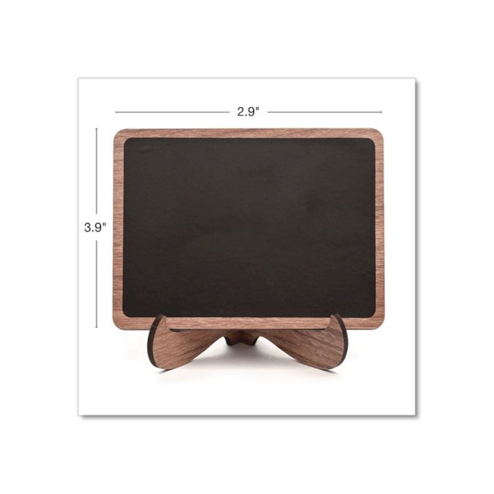 Mini Chalkboards, Black Surface, Brown Frame, 2.9 x 3.9, 10/Pack. Picture 3