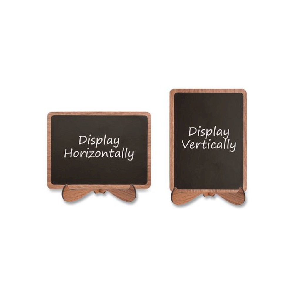 Mini Chalkboards, Black Surface, Brown Frame, 2.9 x 3.9, 10/Pack. Picture 5