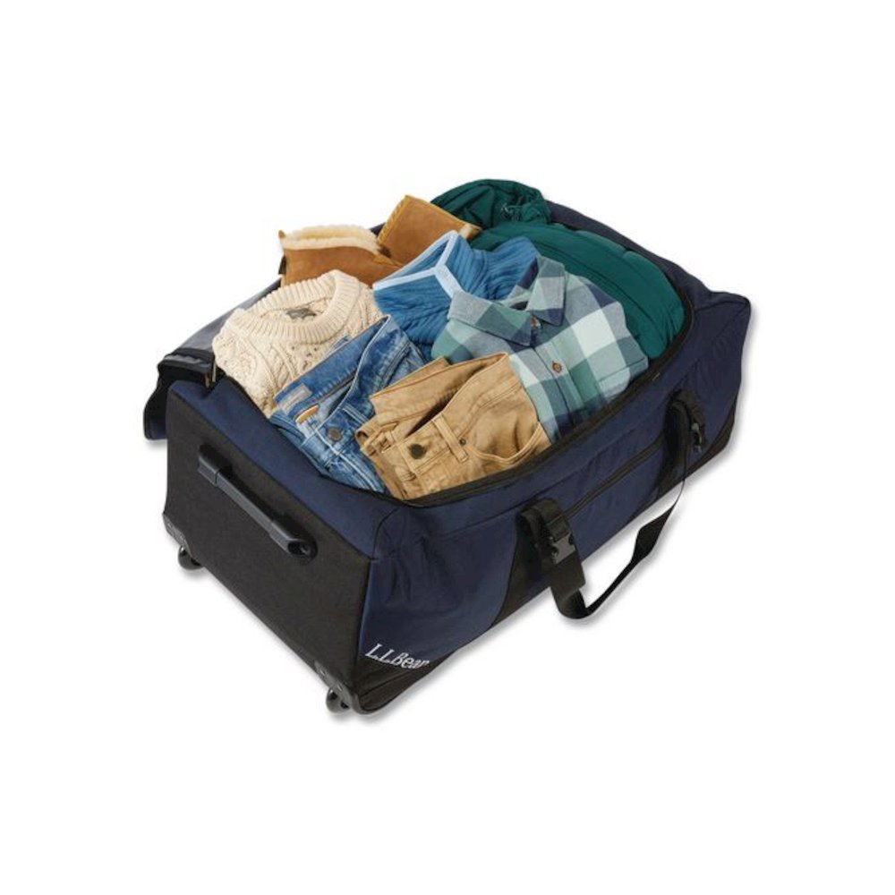 Adventure 22" Polyester Telescoping Carry-On Travel Duffel with Wheels, 22 x 12 x 9, Navy. Picture 5