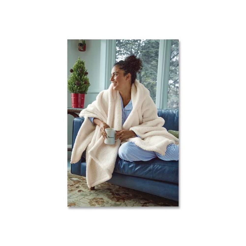 Cozy Sherpa Wearable Throw, 58 x 60, Cream. Picture 5