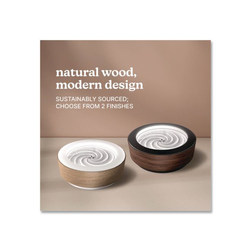 Drift Premium Wood Sand Table, 10" Diameter x 3.42"h, Walnut. Picture 7