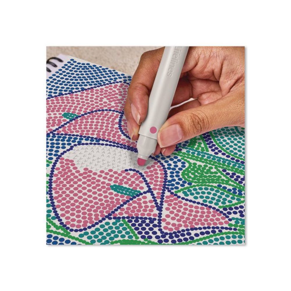 FlowArt Dot-By-Letter Coloring Book, Botanic, with 4 Double-Sided Markers, All Ages, 20 Sheets. Picture 2