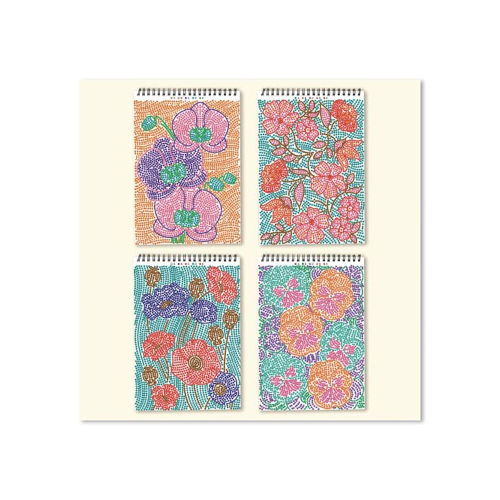 FlowArt Dot-By-Letter Coloring Book, Botanic, with 4 Double-Sided Markers, All Ages, 20 Sheets. Picture 4