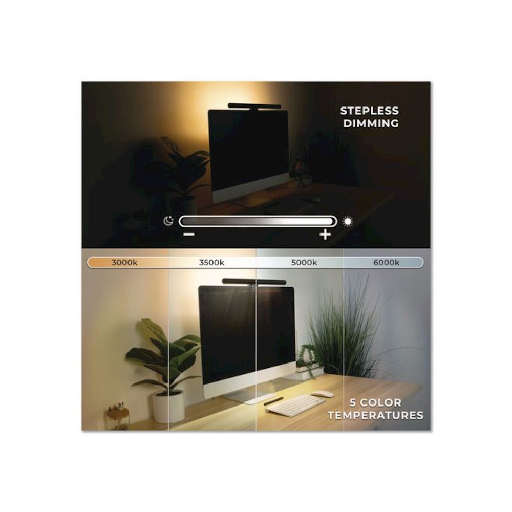 Monitor Light Bar, Black. Picture 4