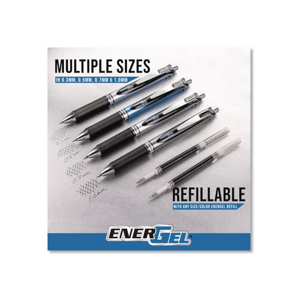 EnerGel RTX Gel Pen, Retractable, Medium 0.7 mm, Assorted Ink, Assorted Barrel, 6/Pack. Picture 4