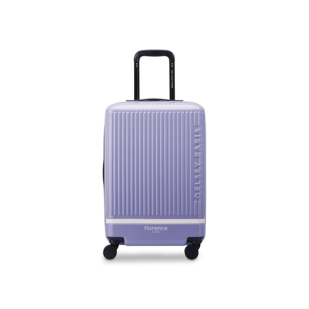 Florence by Mills x DELSEY PARIS Spin Me Away 20" Hardside Carry-On Suitcase, 14.75 x 9.75 x 22.75, Lavender. Picture 1