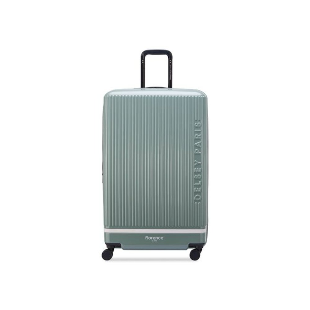 Florence by Mills x DELSEY PARIS Spin Me Away 29" Hardside Suitcase, 19.5 x 12.5 x 31.25, Sage Green. Picture 1