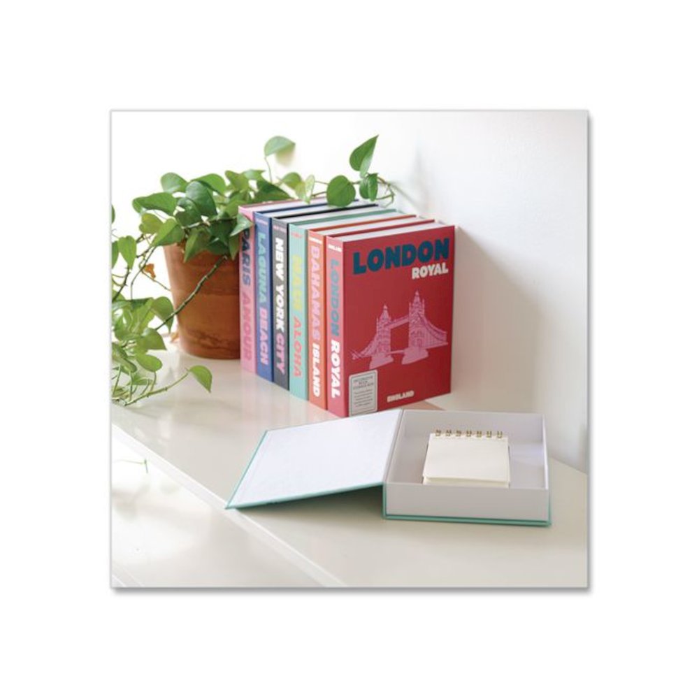 Magnetic Storage Book Box, London, 7.5 x 1.75 x 9.75, Red. Picture 3