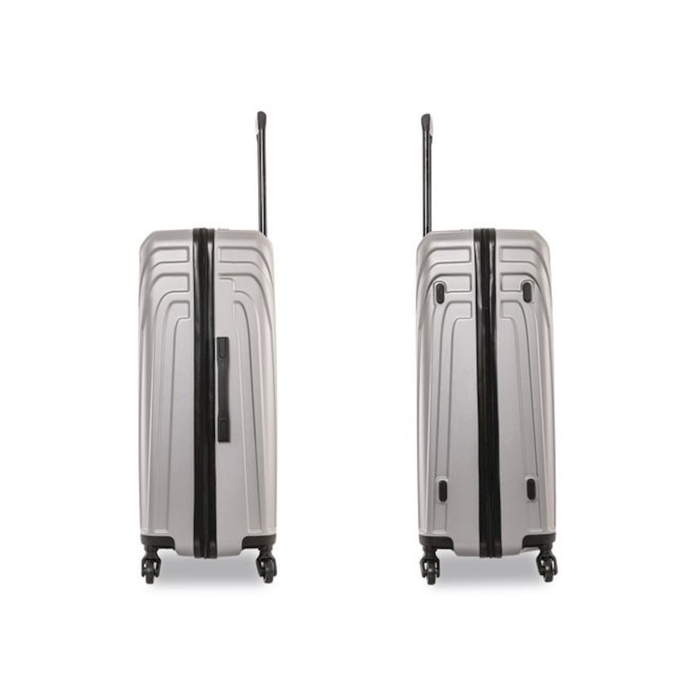 Vasty Three-Piece Hardside Spinner Luggage Set, Gray. Picture 6