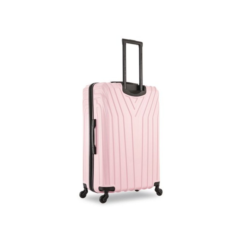 Vasty Three-Piece Hardside Spinner Luggage Set, Pink. Picture 5