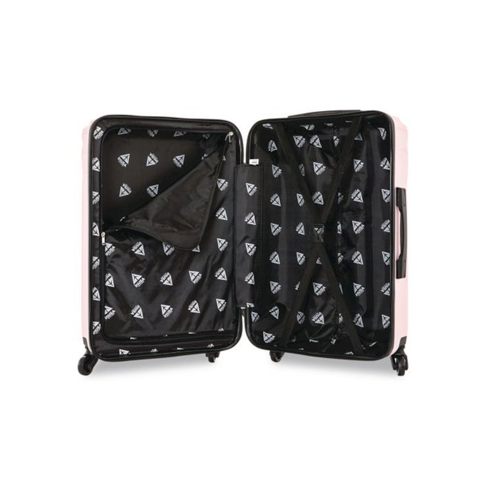 Vasty Three-Piece Hardside Spinner Luggage Set, Pink. Picture 7