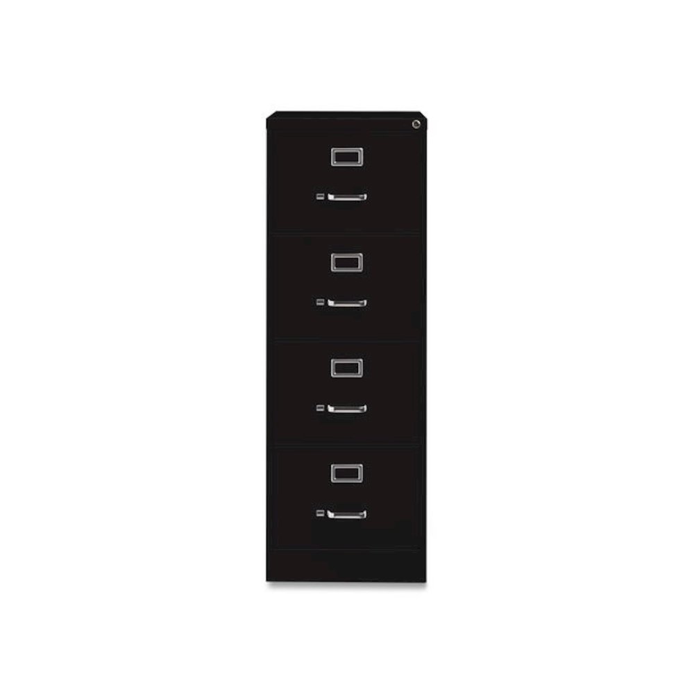 Commercial Vertical Legal File Cabinet, 4 Legal Size File Drawers, 18 x 26.5 x 52, Black. Picture 2
