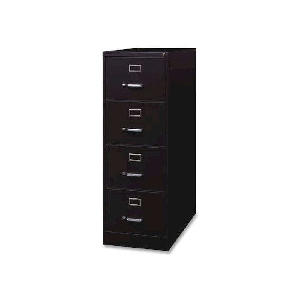 Commercial Vertical Legal File Cabinet, 4 Legal Size File Drawers, 18 x 26.5 x 52, Black. Picture 3