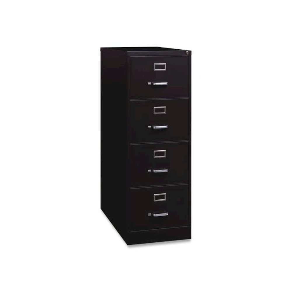 Commercial Vertical Legal File Cabinet, 4 Legal Size File Drawers, 18 x 26.5 x 52, Black. Picture 1