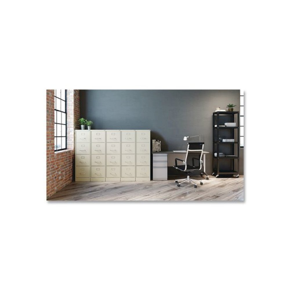 Commercial Vertical Letter File Cabinet, 4 Letter-Size File Drawers, 15 x 22 x 52, Putty. Picture 5