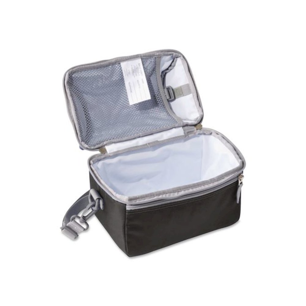 Flip-Top Insulated Lunch Box, 9 x 5 x 7, Black. Picture 3