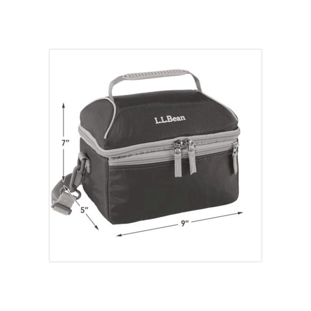 Flip-Top Insulated Lunch Box, 9 x 5 x 7, Black. Picture 4