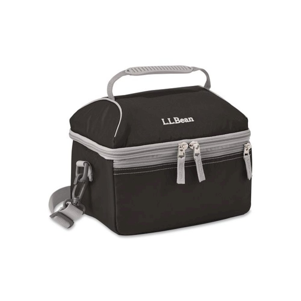 Flip-Top Insulated Lunch Box, 9 x 5 x 7, Black. Picture 1