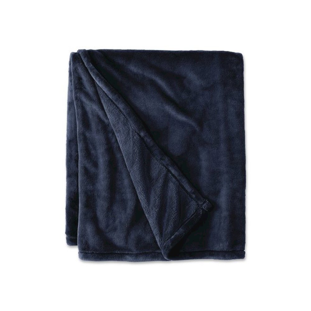 Wicked Plush Throw, 60 x 80, Navy. Picture 1