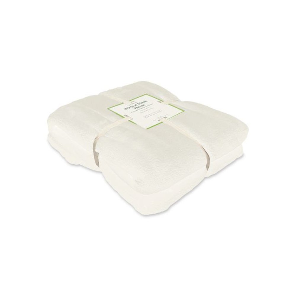 Wicked Plush Throw, 60 x 80, Antique White. Picture 2