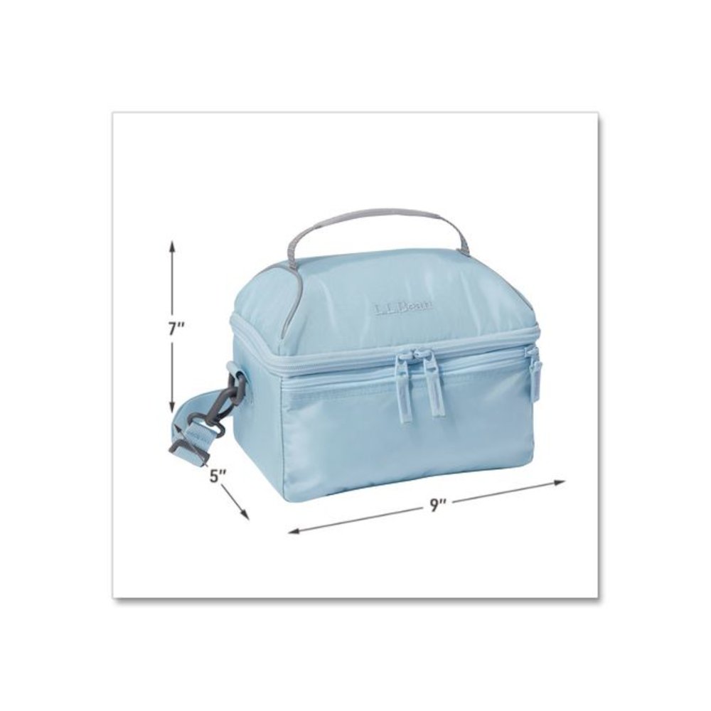 Flip-Top Insulated Lunch Box, 9 x 5 x 7, Surf Blue. Picture 4