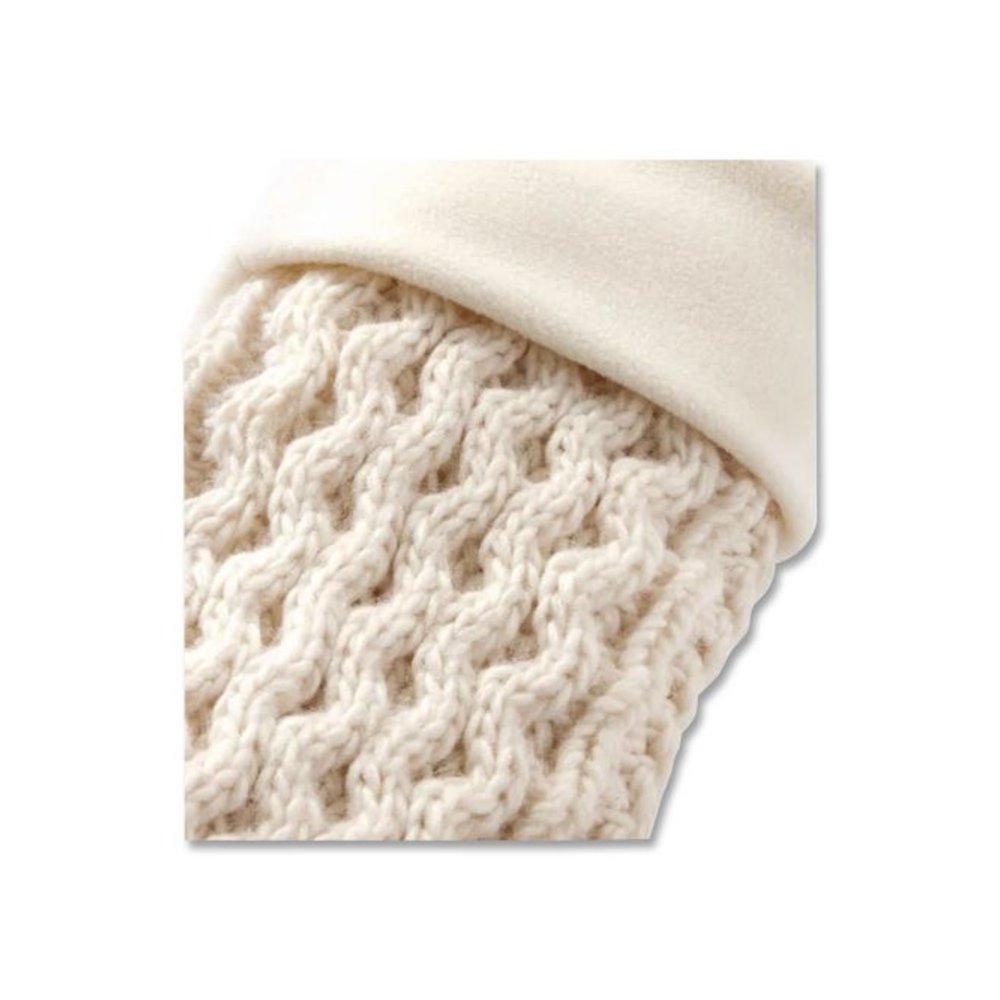 Fisherman's Knit Christmas Stocking, 7.5 x 24, Cream. Picture 2