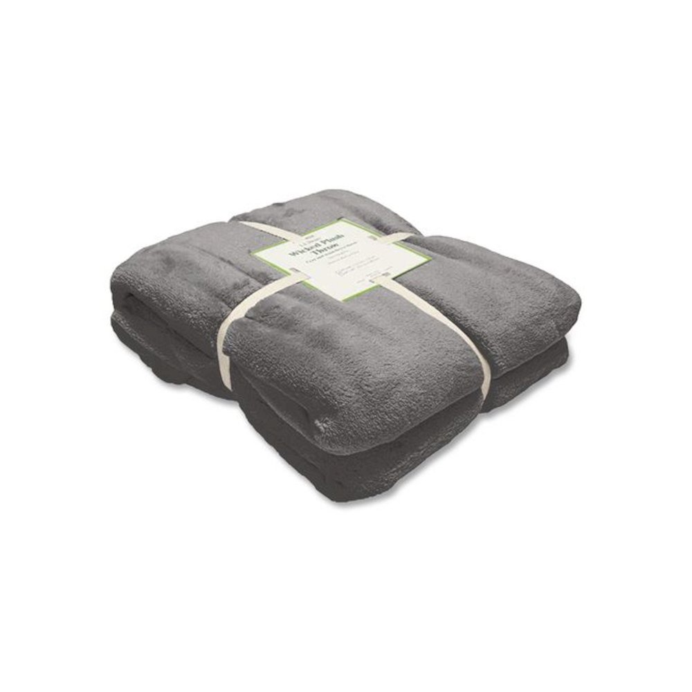 Wicked Plush Throw, 60 x 80, Charcoal Gray Heather. Picture 5