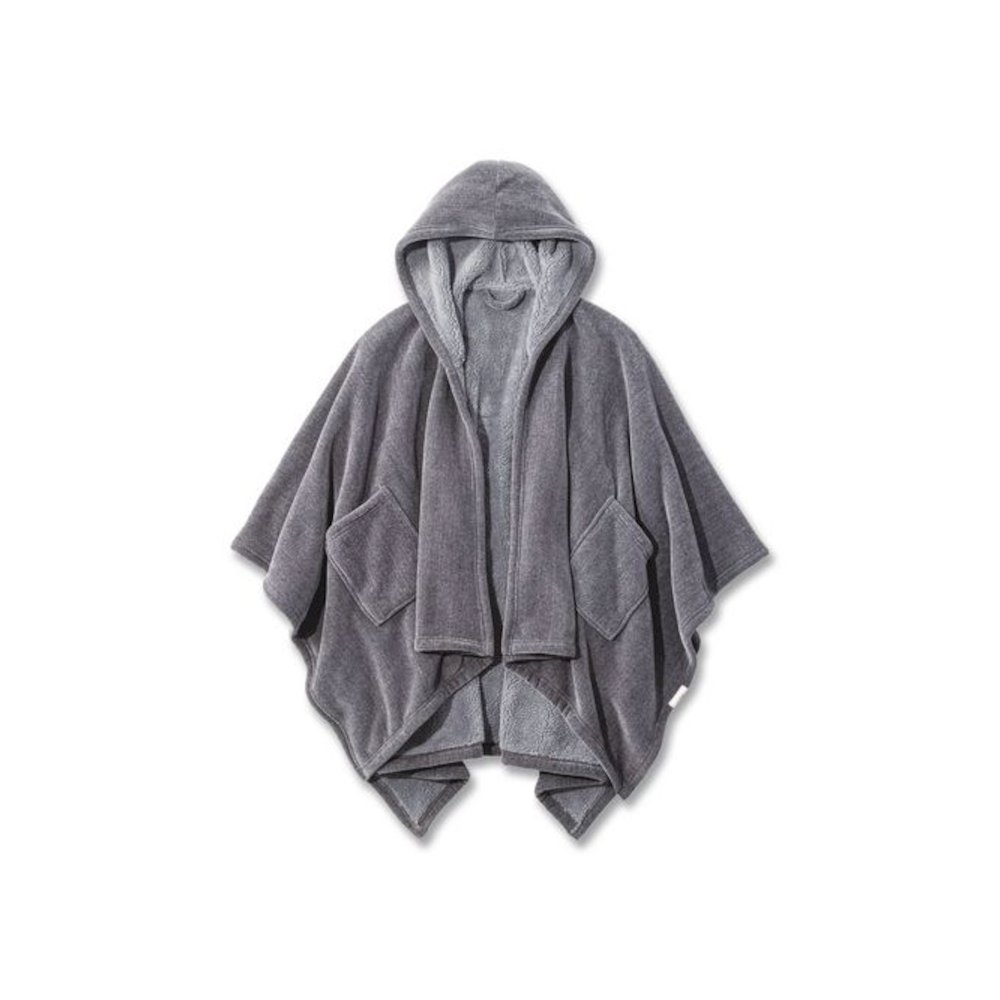 Cozy Chenille Wearable Throw, 58 x 60, Gray. Picture 1