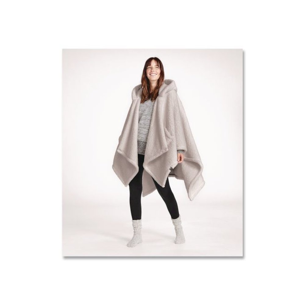 Cozy Sherpa Wearable Throw, 58 x 60, Gray. Picture 2